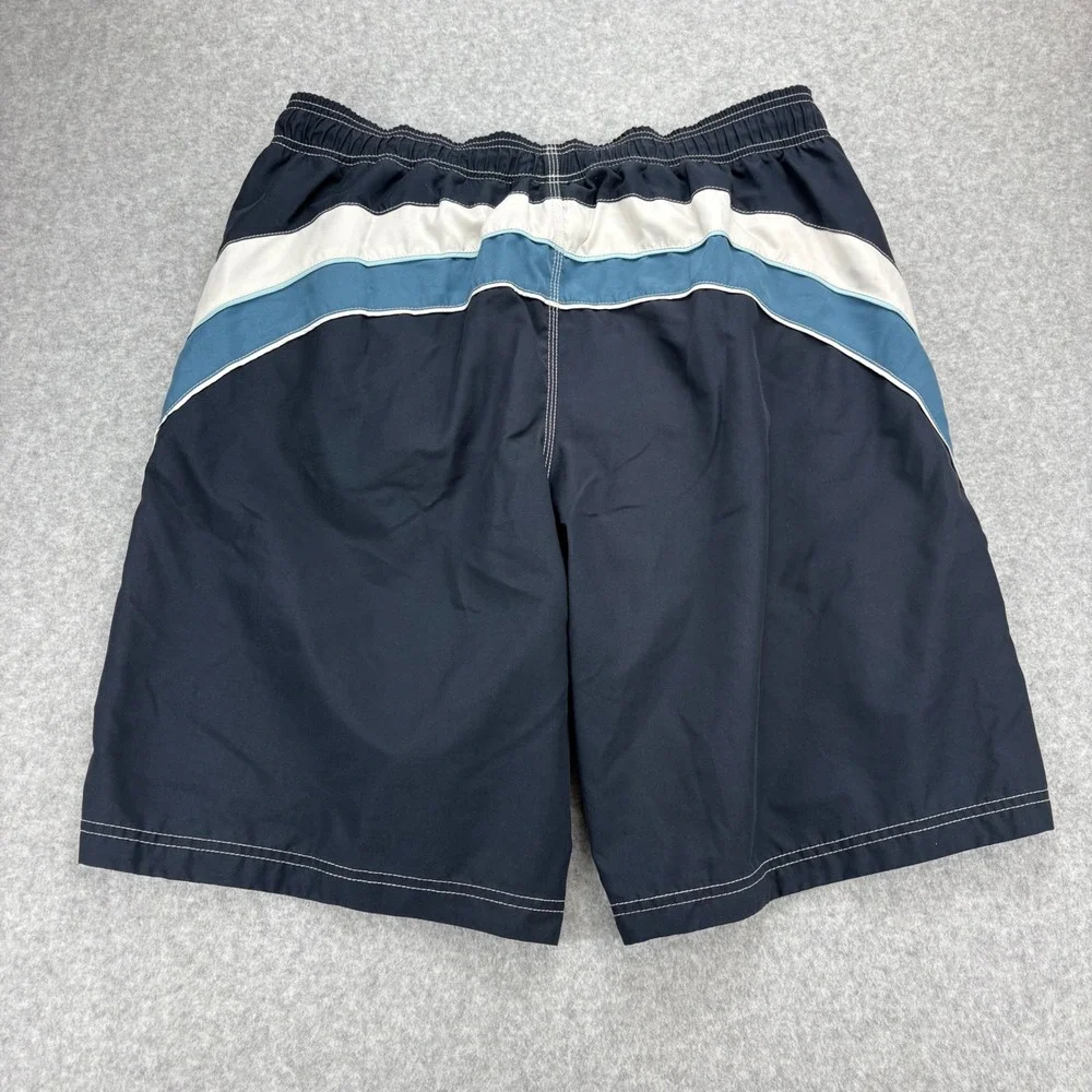Speedo Swim Trunks Mens L Blue Colorblock Boardshorts Mesh Lined Swimwear Summer
